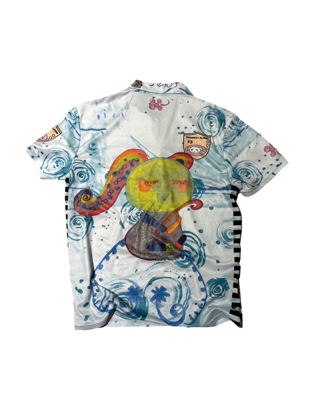 Y2K 3D Doll Print Cycling Top