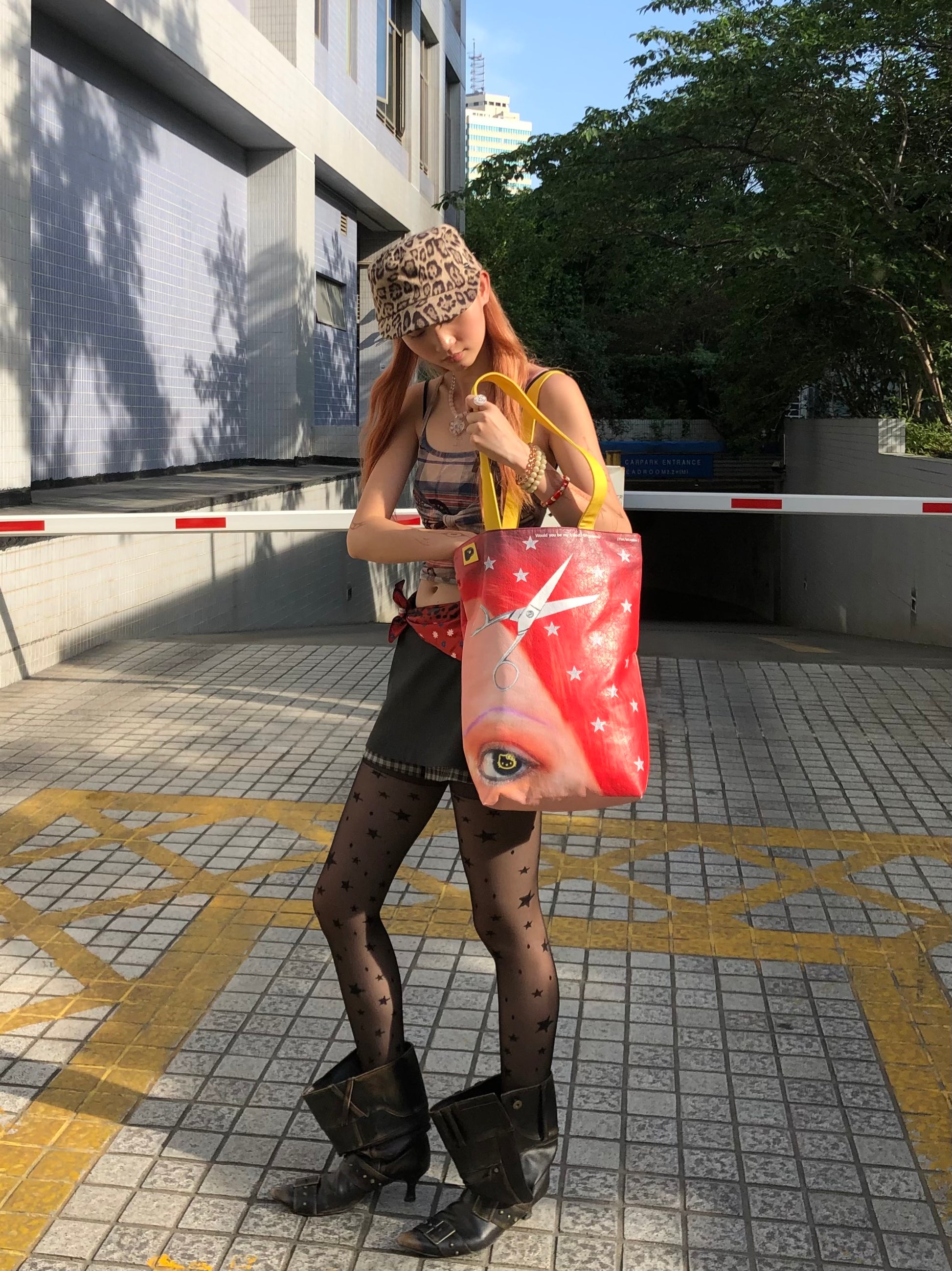 Y2K Millennium Girl Tyvek Tote Bag | Trendy DuPont Paper Shoulder Bag