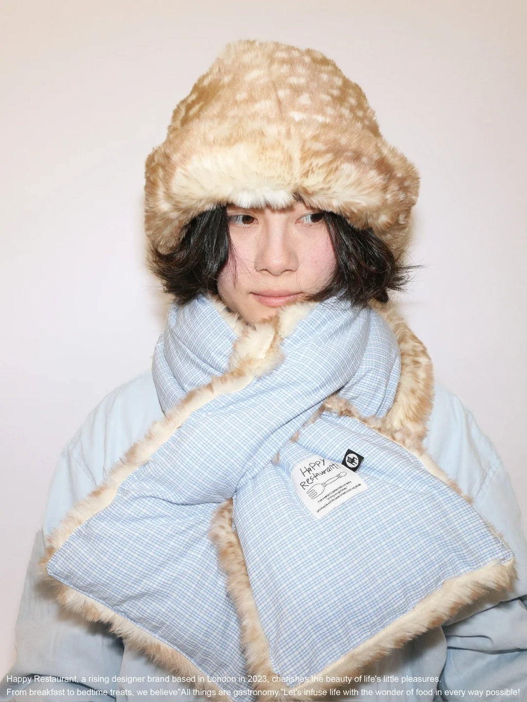 “A Little Deer” Faux Fur Hat & Scarf Set