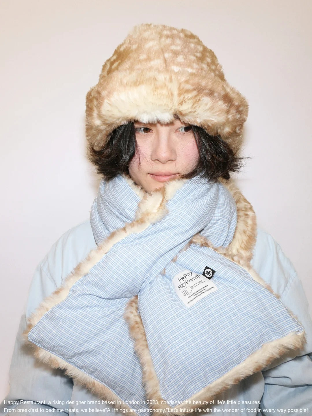 “A Little Deer” Faux Fur Hat & Scarf Set