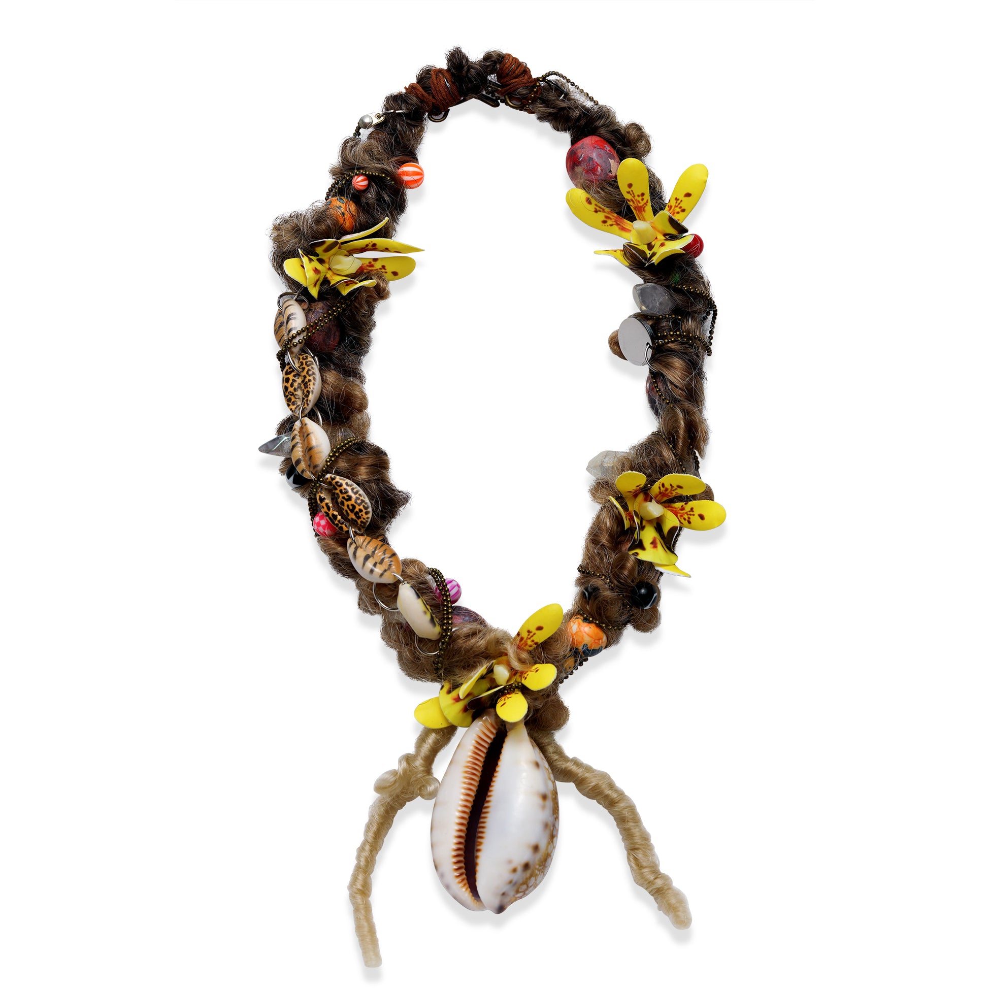 Strangefruit Handmade Mini Orchid Tiger | Print Shell Necklace | Boho Beach Jewelry | Gift for woman