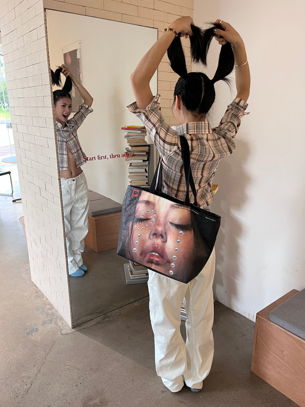 Y2K Pearl Tear Tyvek Tote Bag | Eco-Friendly DuPont Paper Shoulder Bag