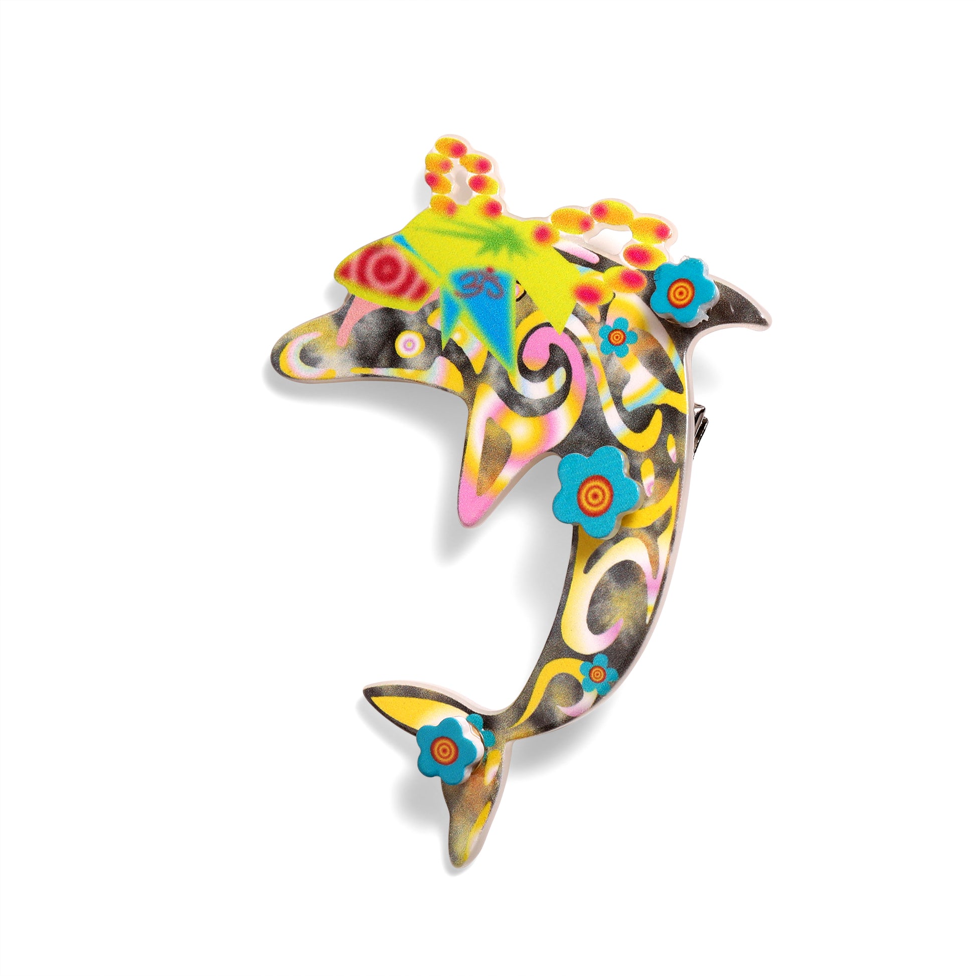 Rolling Dolphin Hair Clip – Colorful Acrylic Colorful Hair Accessories, Ocean Animal Hairpin Gift | STRANGEFRUIT