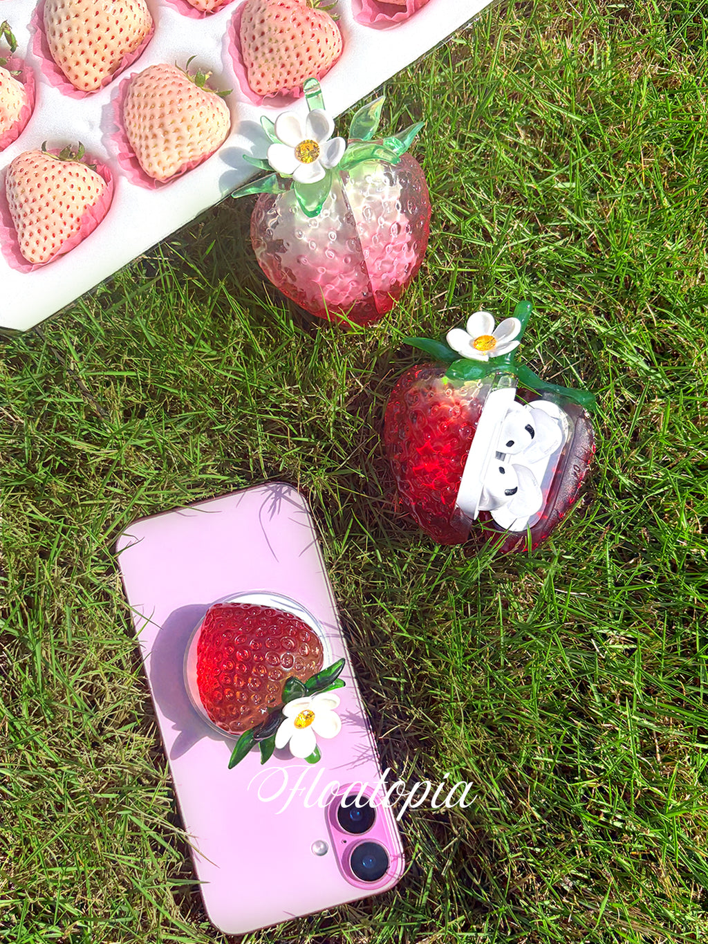 Hyper-Realistic 3D "Forbidden Strawberry" AirPods Pro Case – Hand-Painted Artisan Tech Accessory