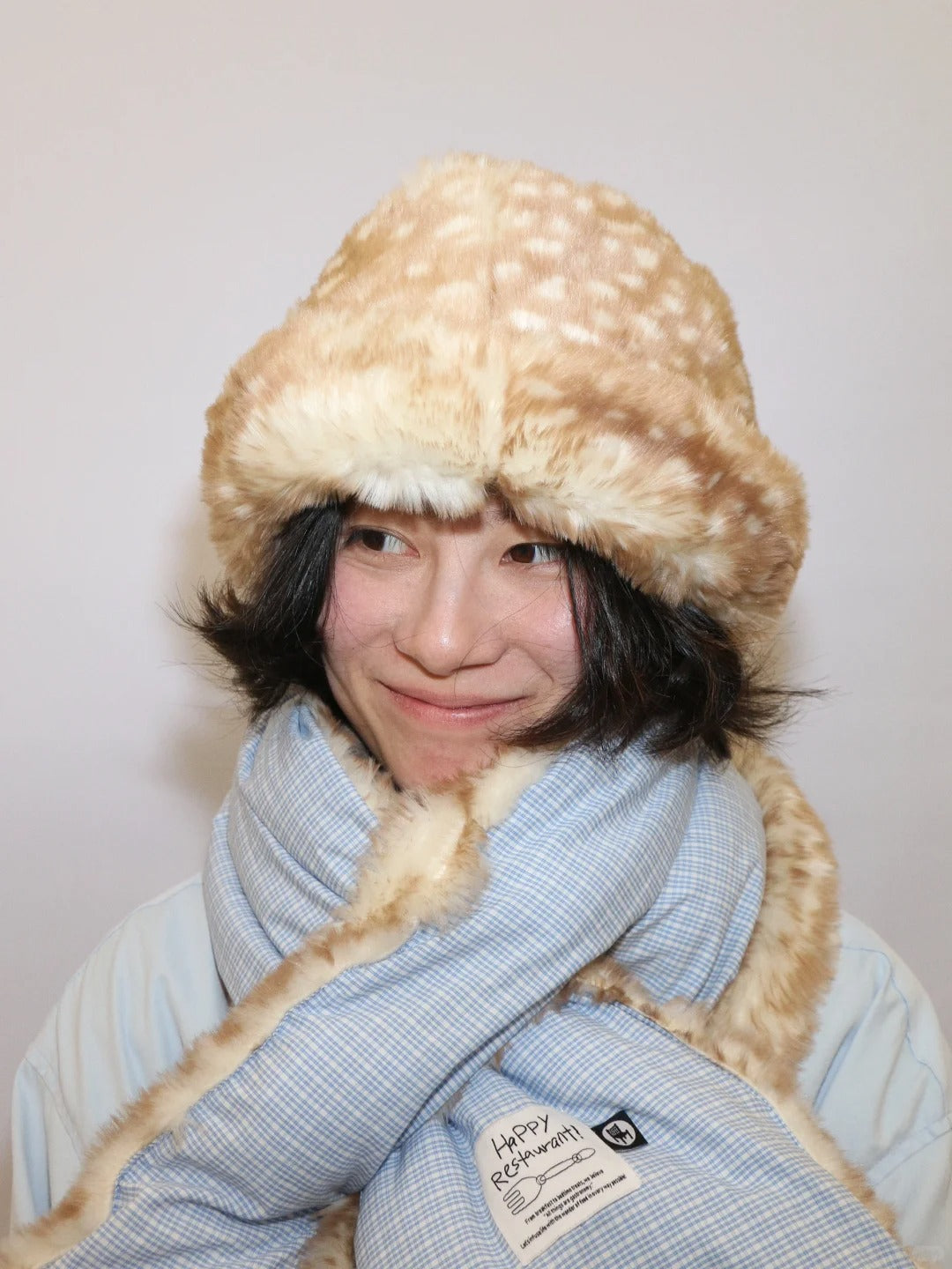 “A Little Deer” Faux Fur Hat & Scarf Set