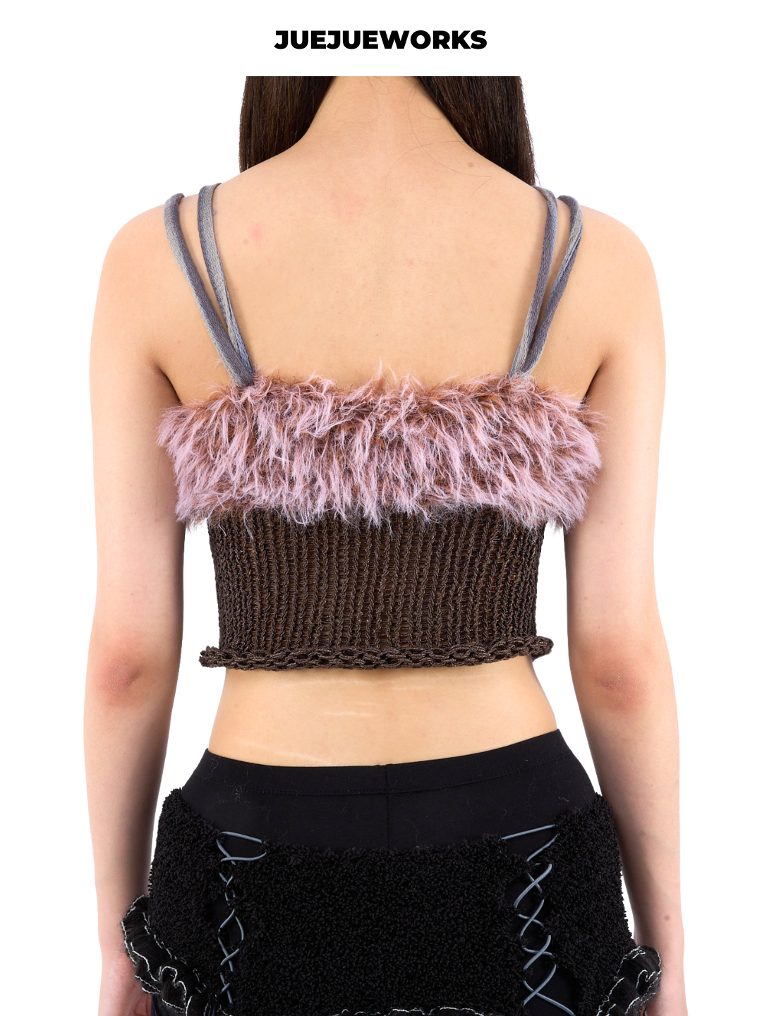 Praying Mantis Lace-Up Knit Tank
