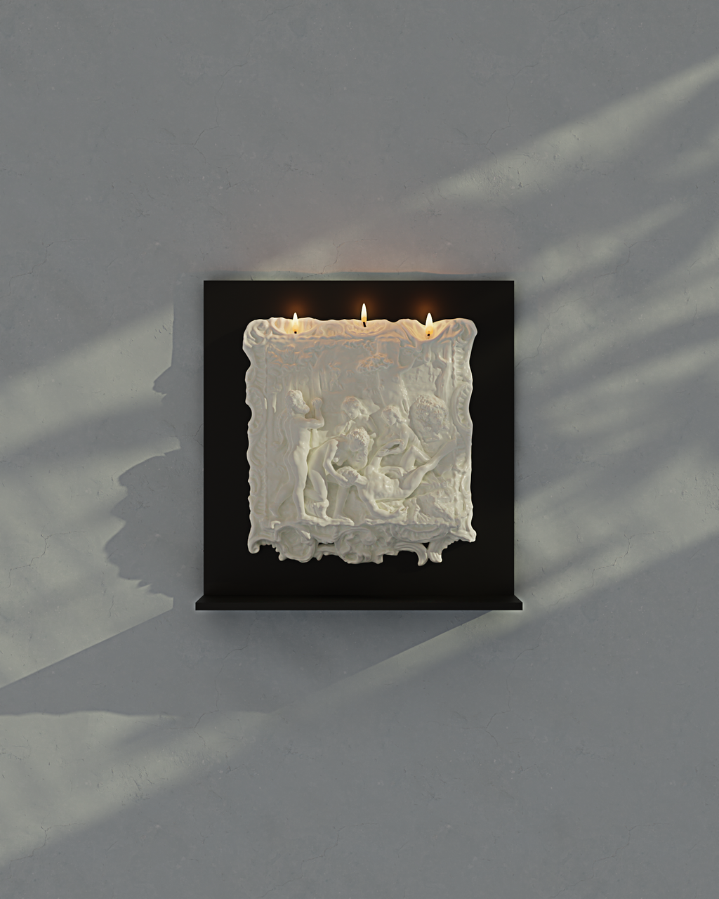 ingo | "The Death of Abel" Bas-Relief Scented Candle – Convertible Renaissance Wall Art & Sculpture Decor