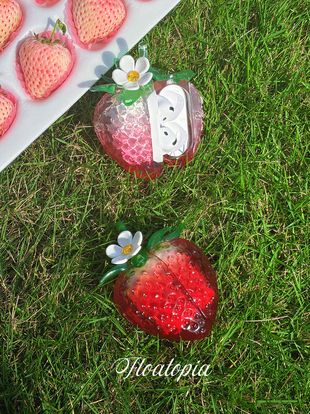 Hyper-Realistic 3D "Forbidden Strawberry" AirPods Pro Case – Hand-Painted Artisan Tech Accessory