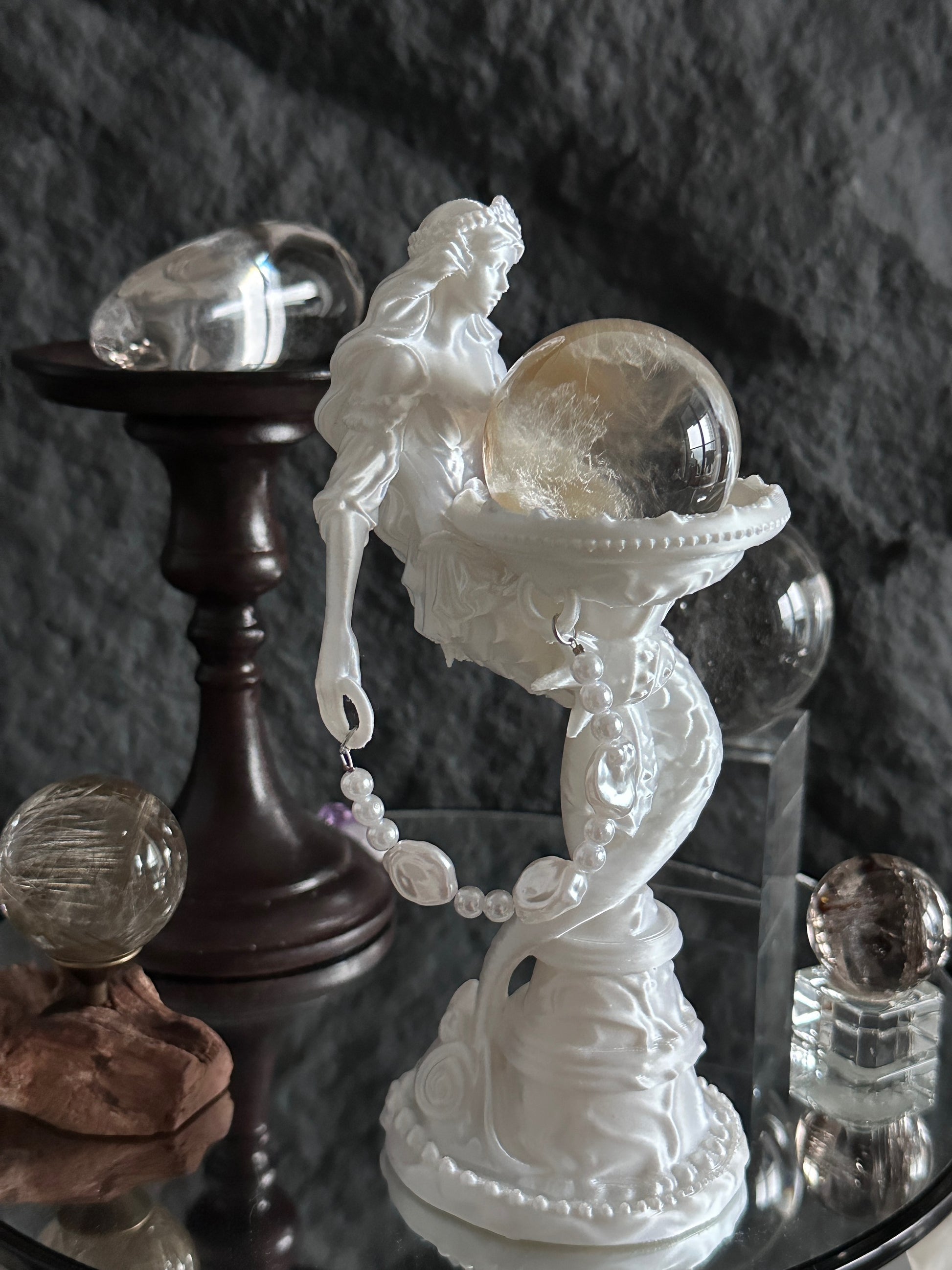 3D Print Vintage Mermaid Candle Holder & Crystal Aroma Sculpture