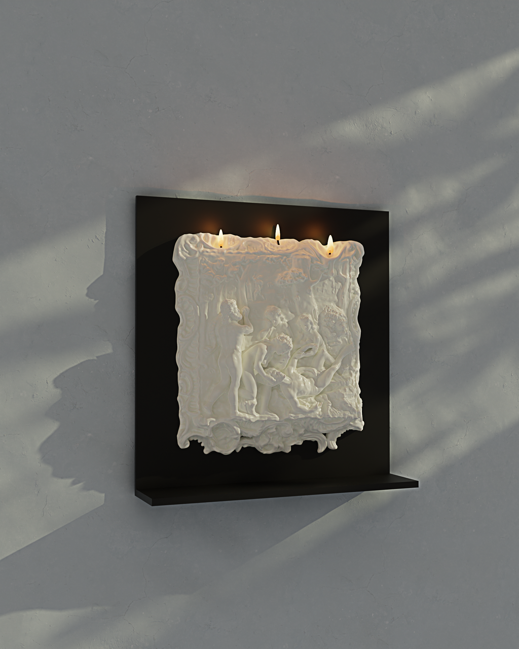 ingo | "The Death of Abel" Bas-Relief Scented Candle – Convertible Renaissance Wall Art & Sculpture Decor