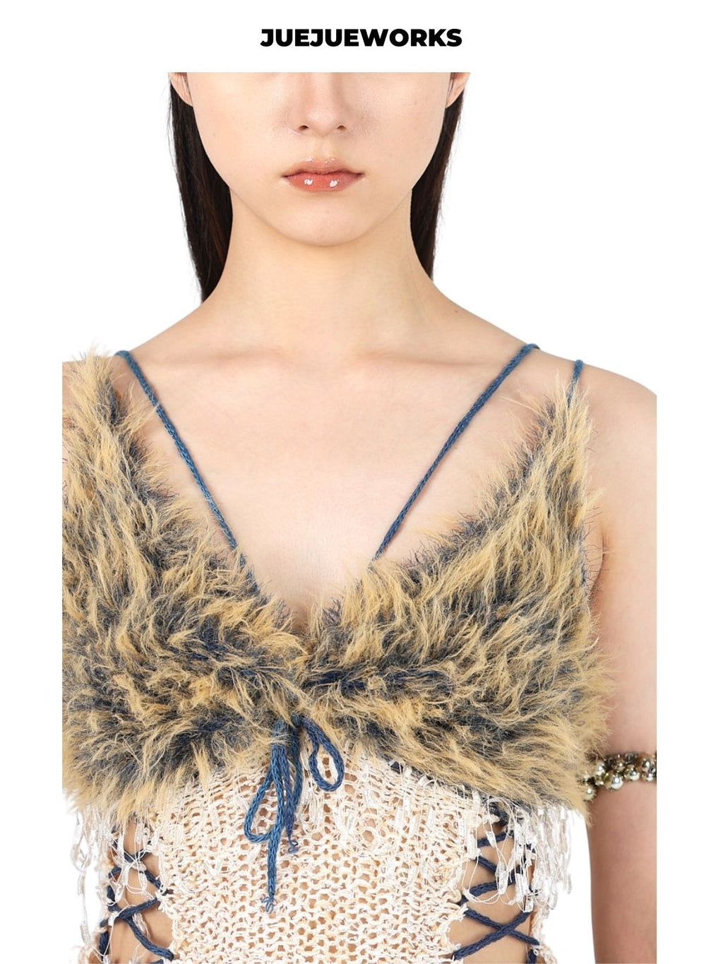 Blue Camel Fuzzy Knit Tank