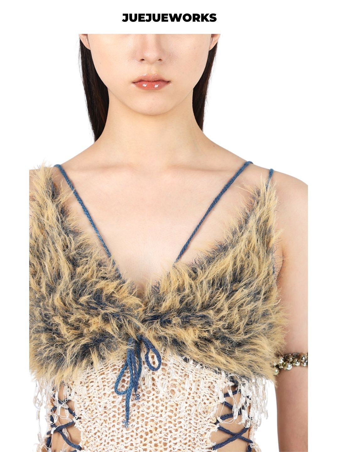 Blue Camel Fuzzy Knit Tank