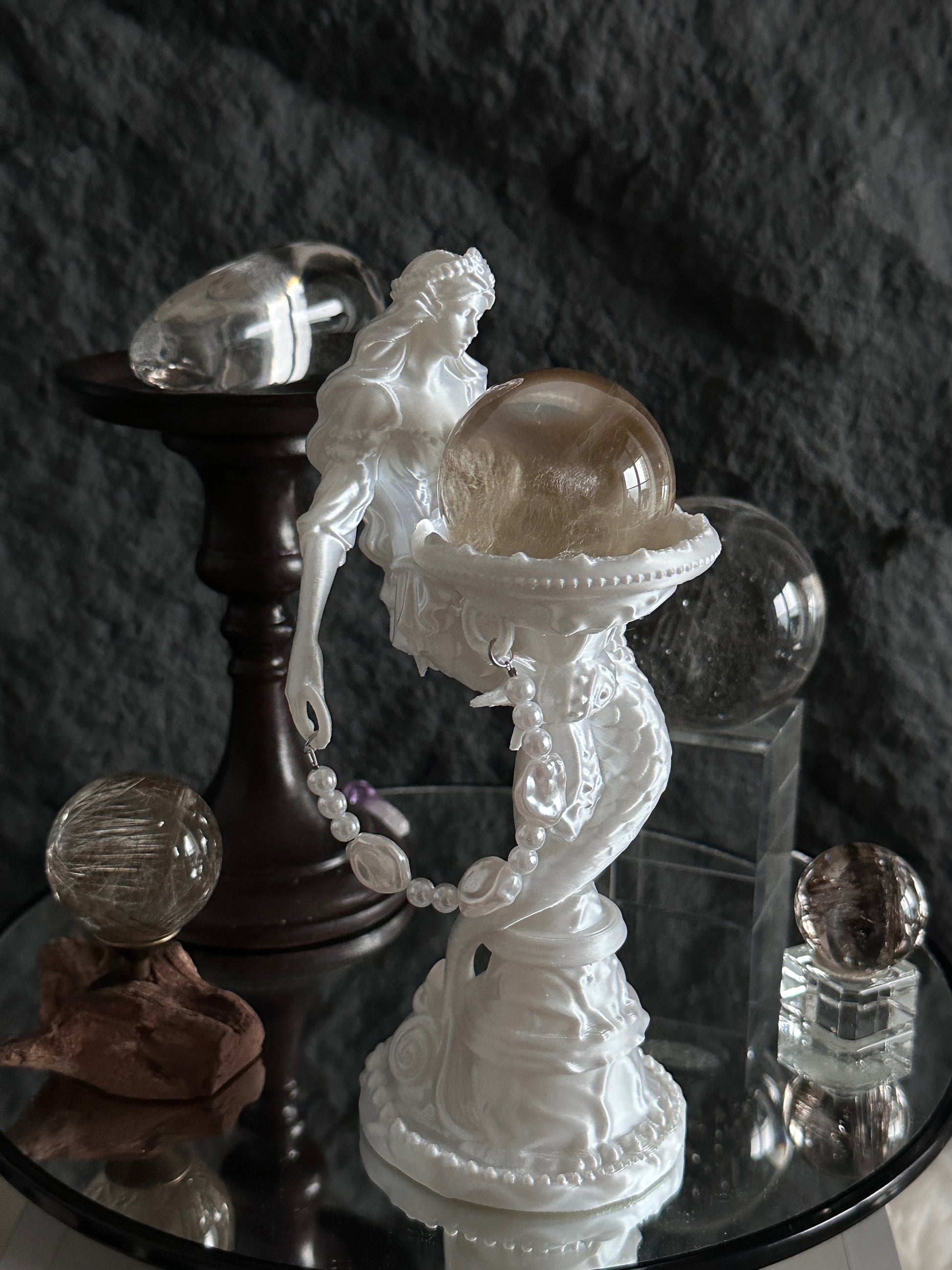 3D Print Vintage Mermaid Candle Holder & Crystal Aroma Sculpture