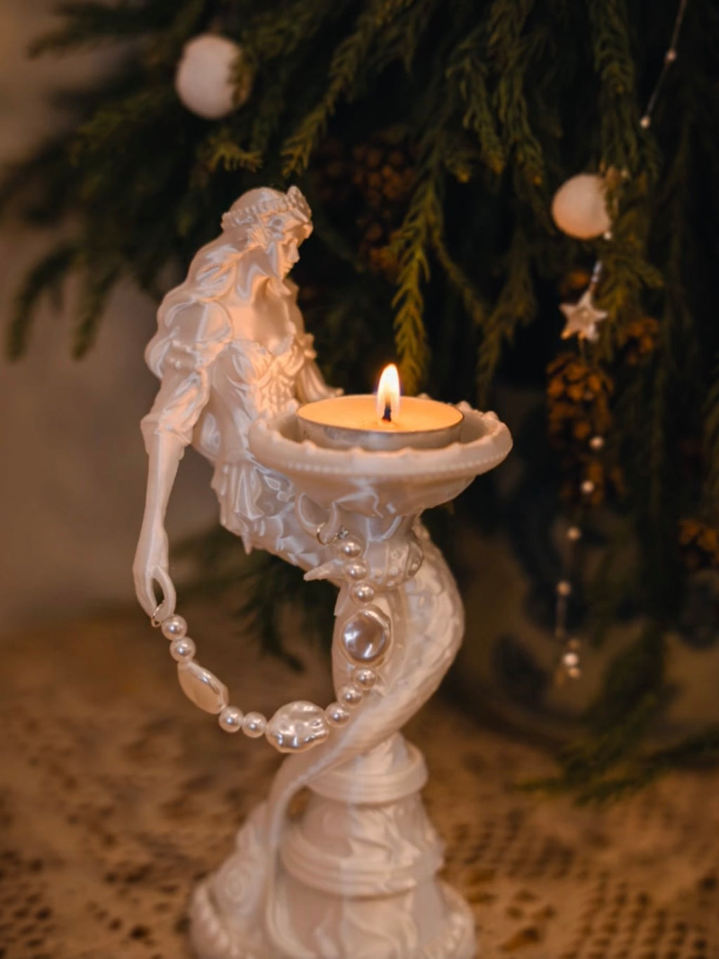 3D Print Vintage Mermaid Candle Holder & Crystal Aroma Sculpture