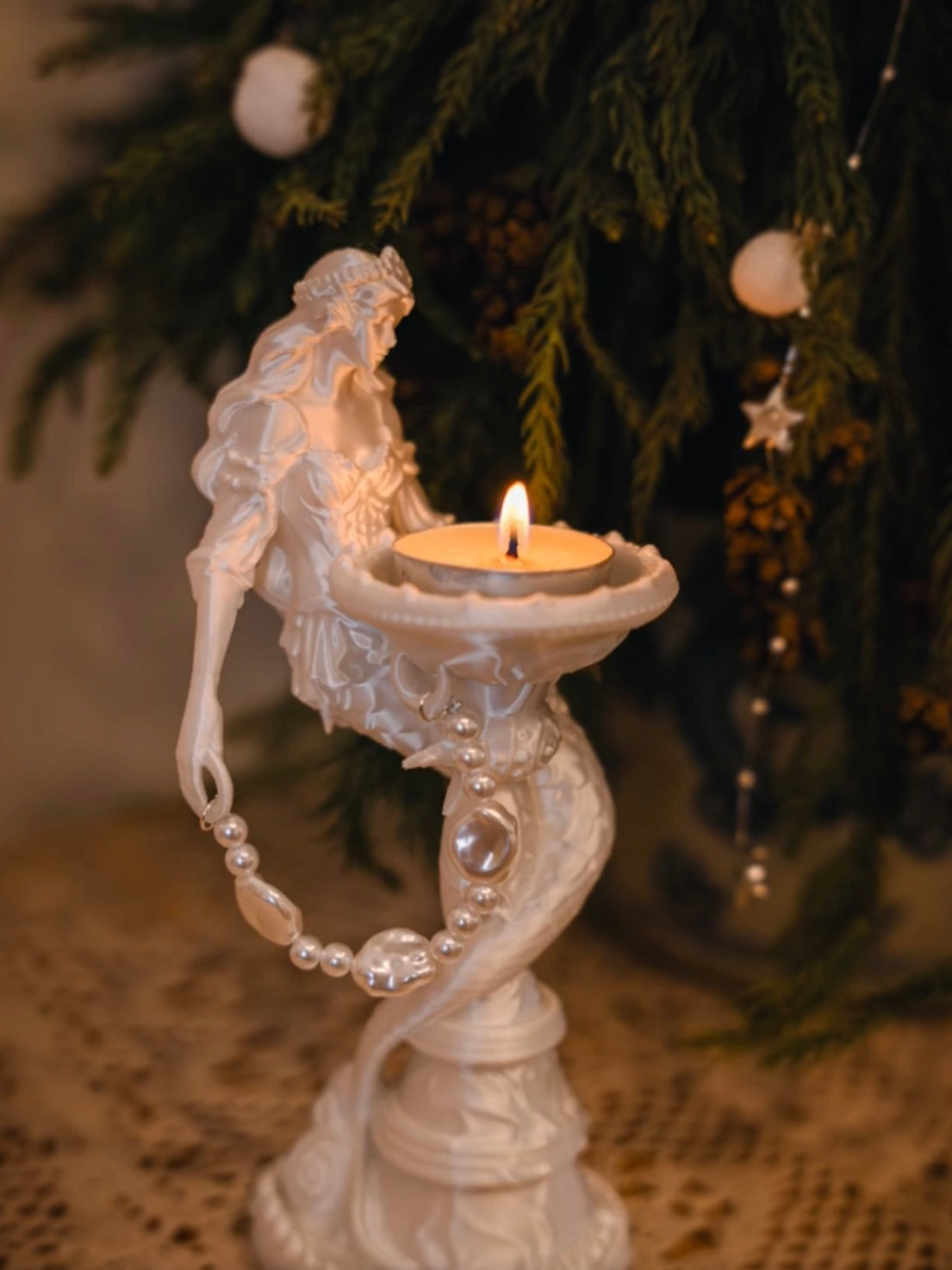 3D Print Vintage Mermaid Candle Holder & Crystal Aroma Sculpture
