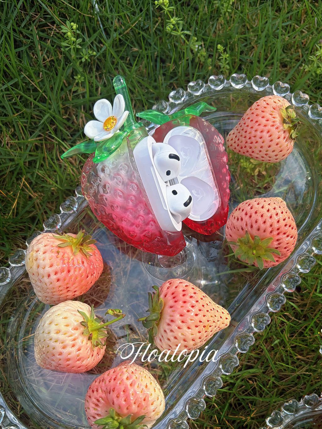 Hyper-Realistic 3D "Forbidden Strawberry" AirPods Pro Case – Hand-Painted Artisan Tech Accessory