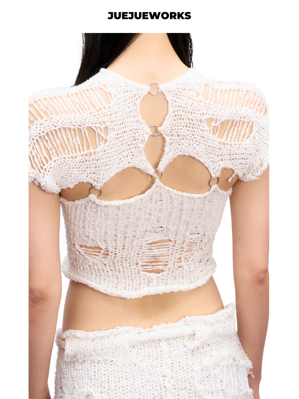 Cloud White Raw-Seam Knit Tank