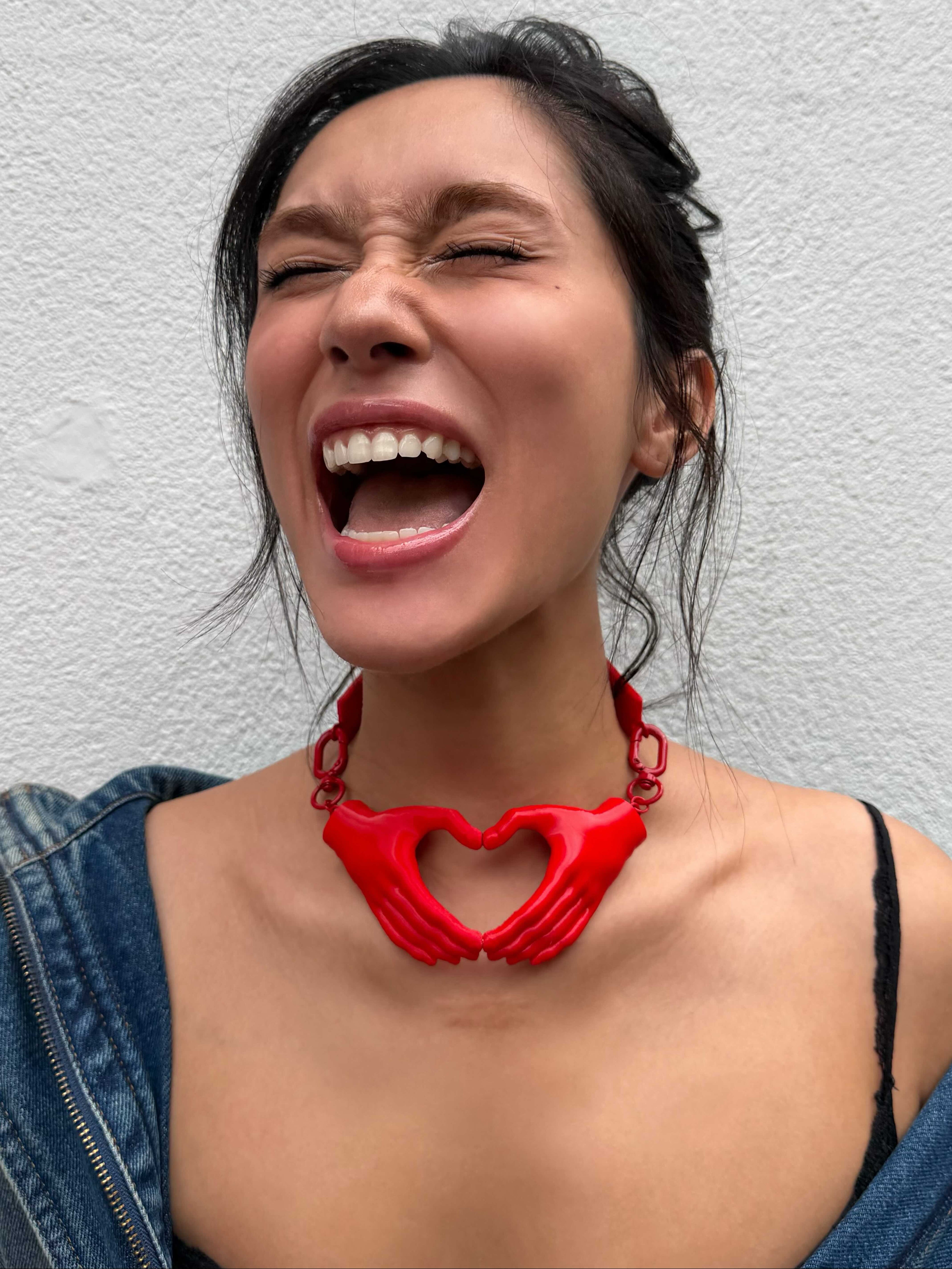 Heart Hands Magnetic Necklace — USIC × Jeff Free Park