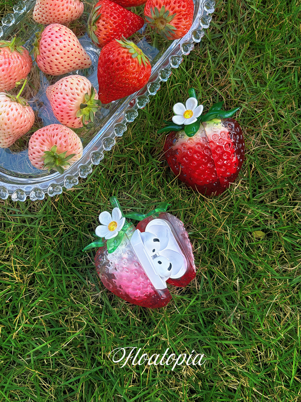 Hyper-Realistic 3D "Forbidden Strawberry" AirPods Pro Case – Hand-Painted Artisan Tech Accessory