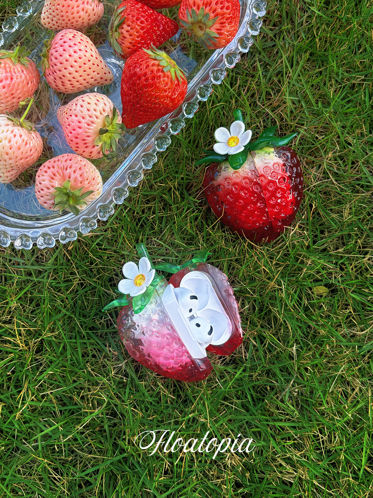 Hyper-Realistic 3D "Forbidden Strawberry" AirPods Pro Case – Hand-Painted Artisan Tech Accessory