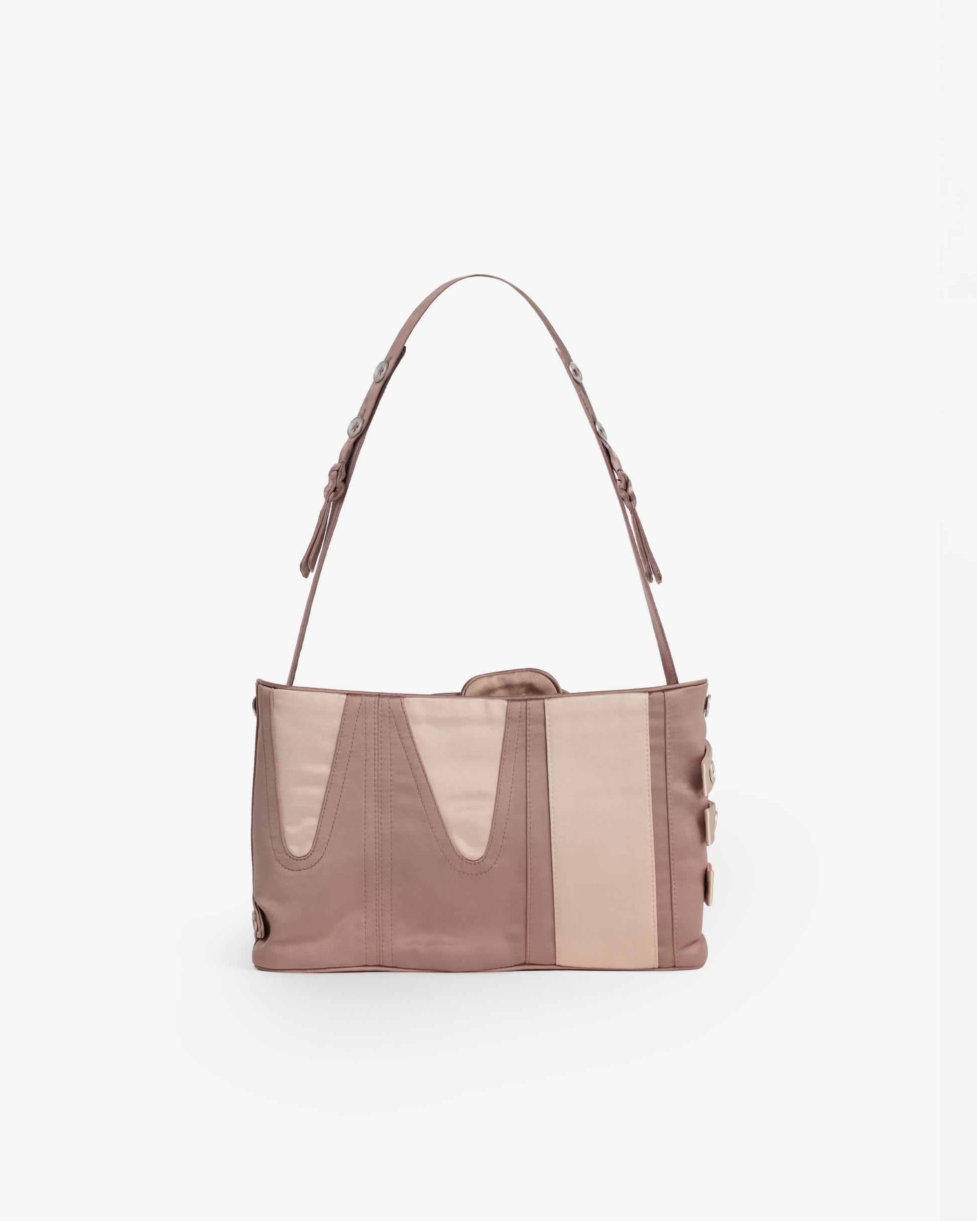 JING HÉ | Tether Bag "Fishbone" Corset Shoulder Bag – Deconstructed Couture Accessory in Lotus Root