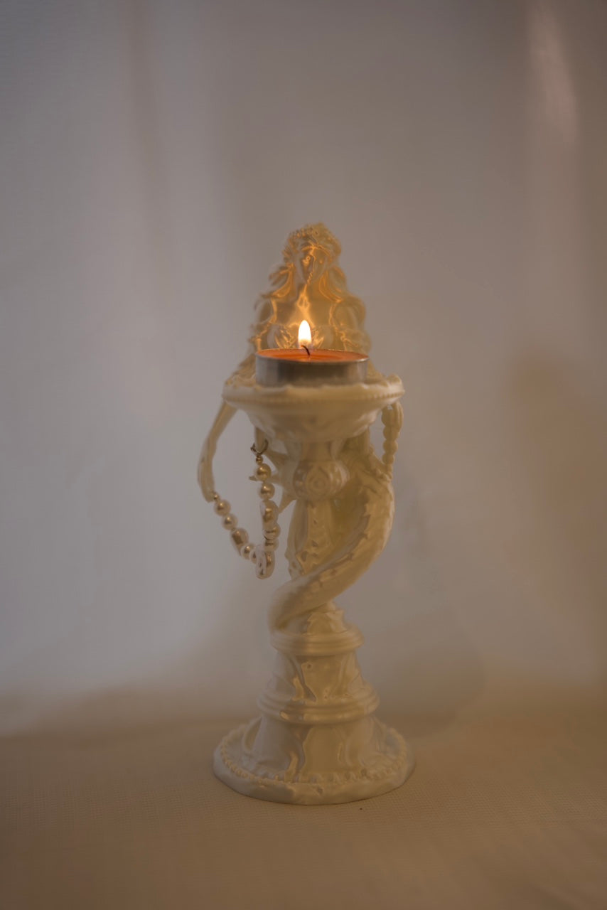 3D Print Vintage Mermaid Candle Holder & Crystal Aroma Sculpture