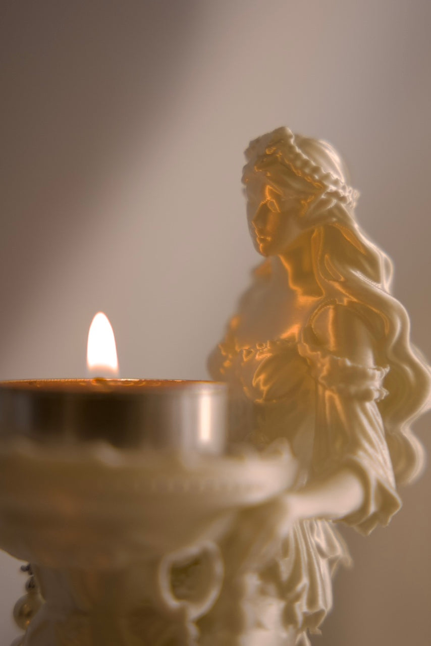3D Print Vintage Mermaid Candle Holder & Crystal Aroma Sculpture