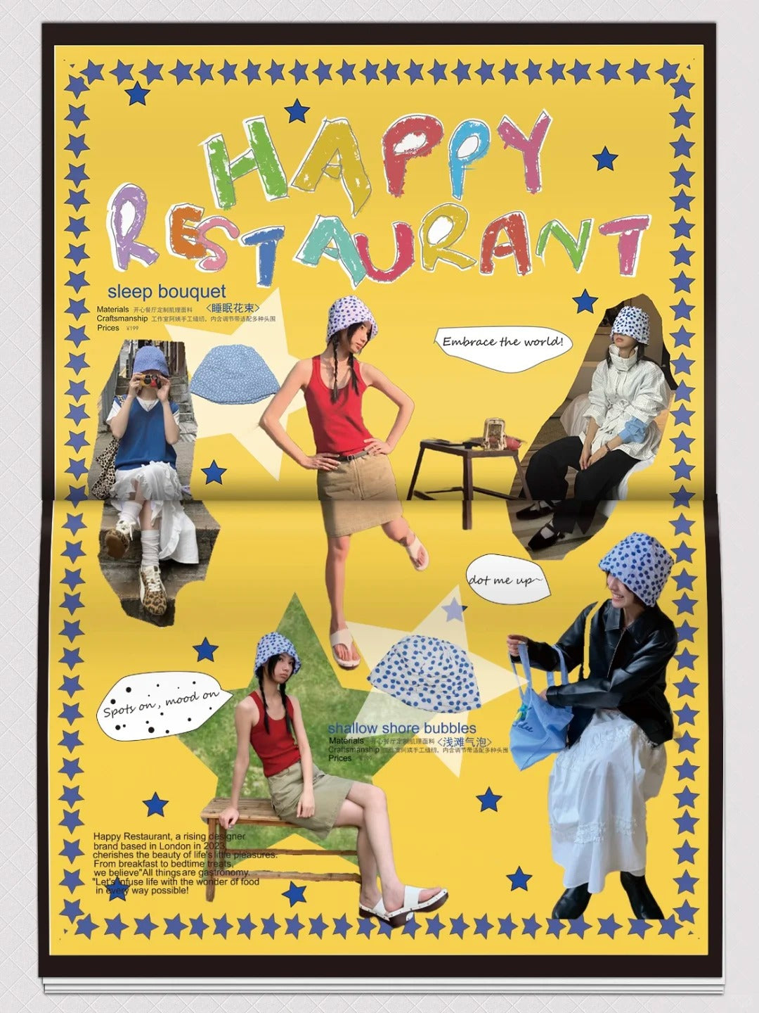 “Shallow Shore Bubbles” Sculptural Polka Dot Bucket Hat