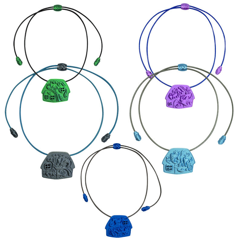 Light Blue Corded Cottage Necklace