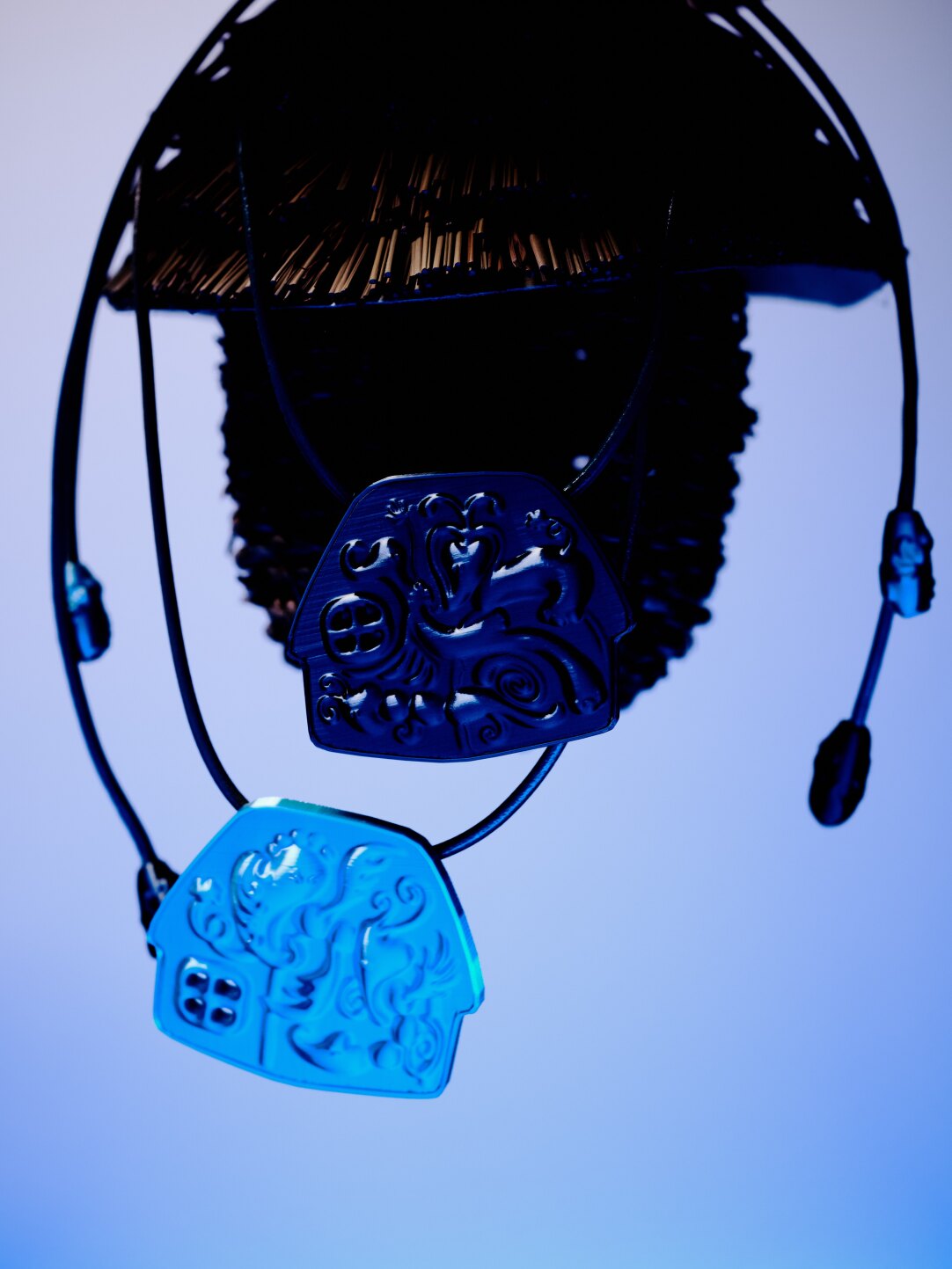 Light Blue Corded Cottage Necklace