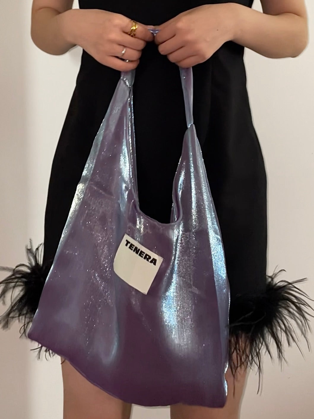 TENERA Plant-Based Satin Ballerina Shoulder Tote Bag