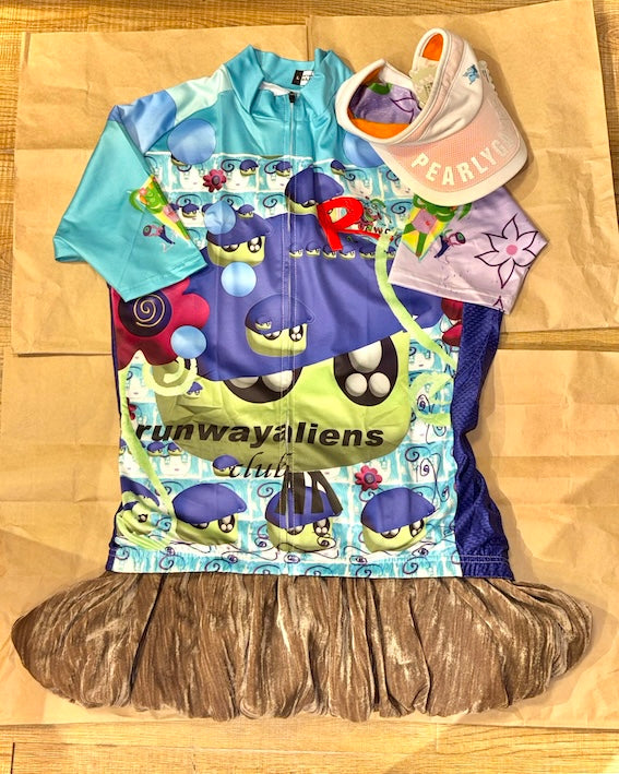 Y2K 3D Doll Print Cycling Top