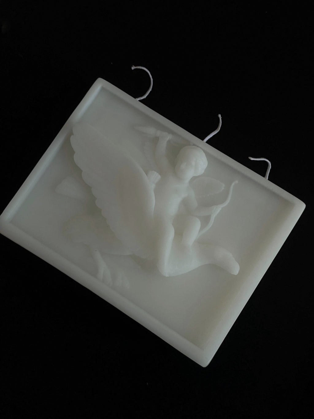 ingo | "Cupid on the Dolphin" Bas-Relief Sculpture Candle – Heavyweight Marble Base Scented Art Piece