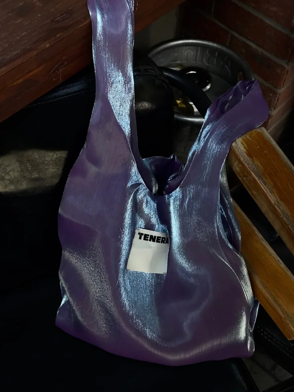 TENERA Plant-Based Satin Ballerina Shoulder Tote Bag