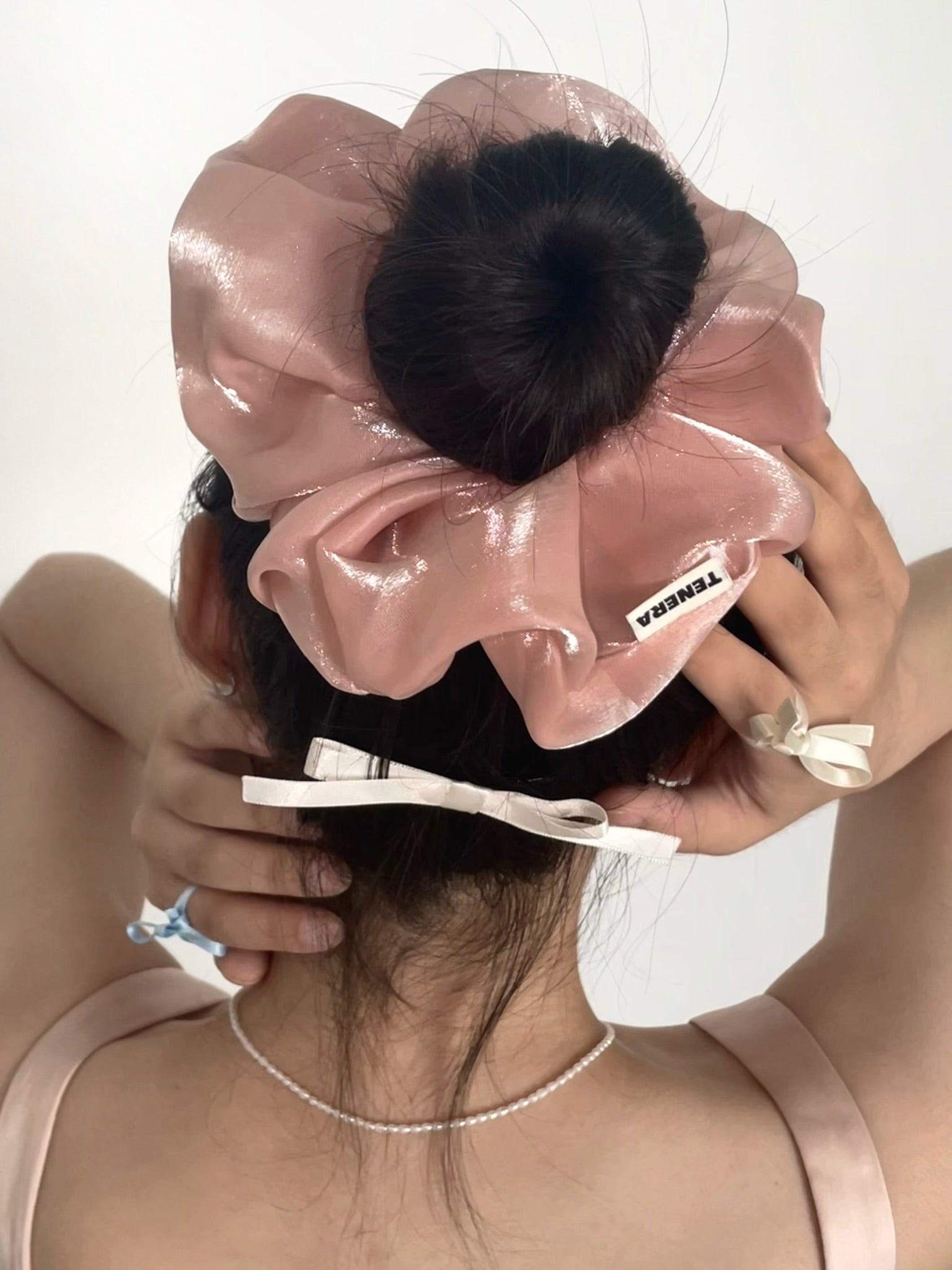 TENERA Plant-Based Satin Ballerina Shoulder Tote Bag