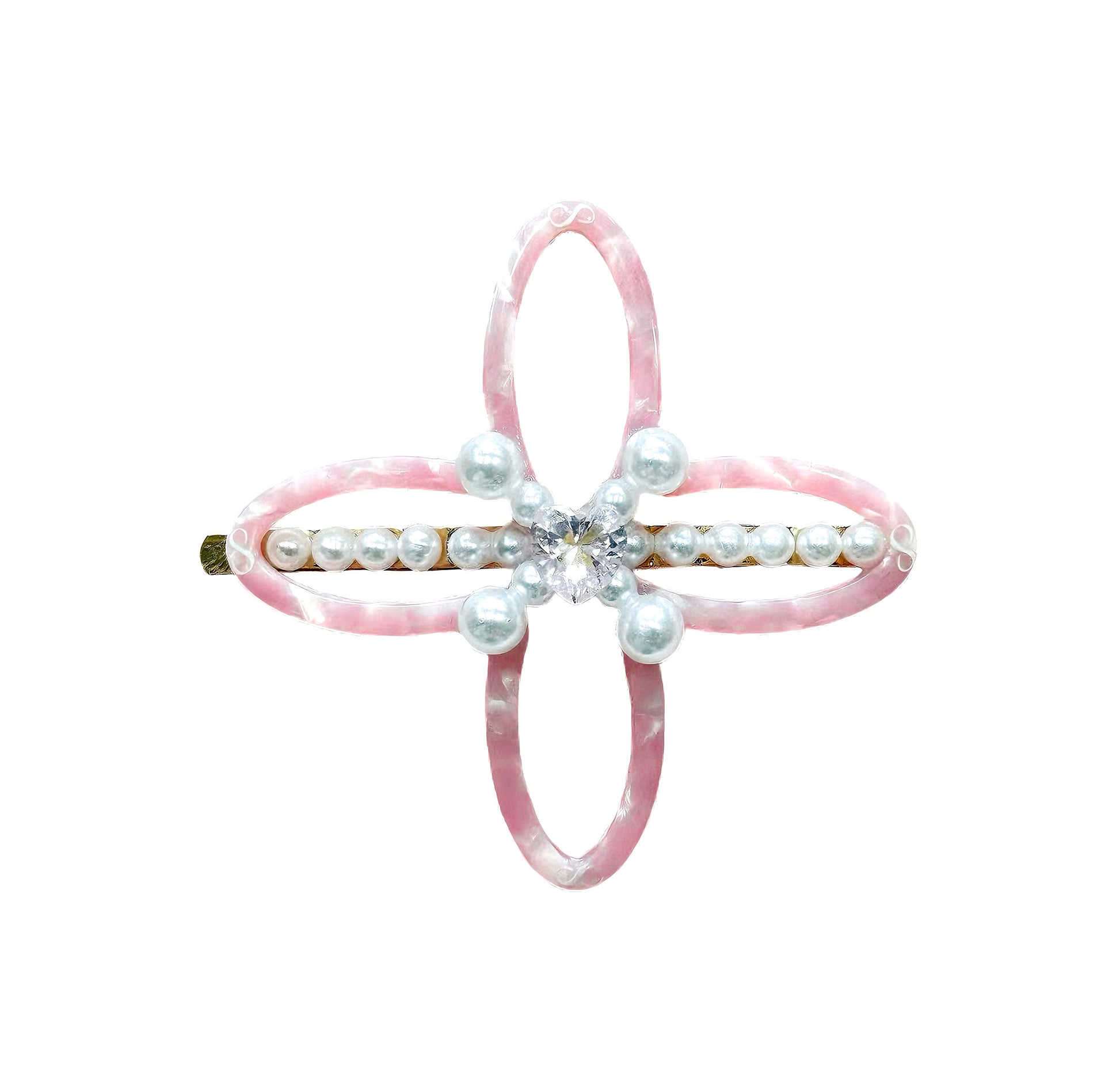 Teliya Power Bloom Pink Floral Hair Clip
