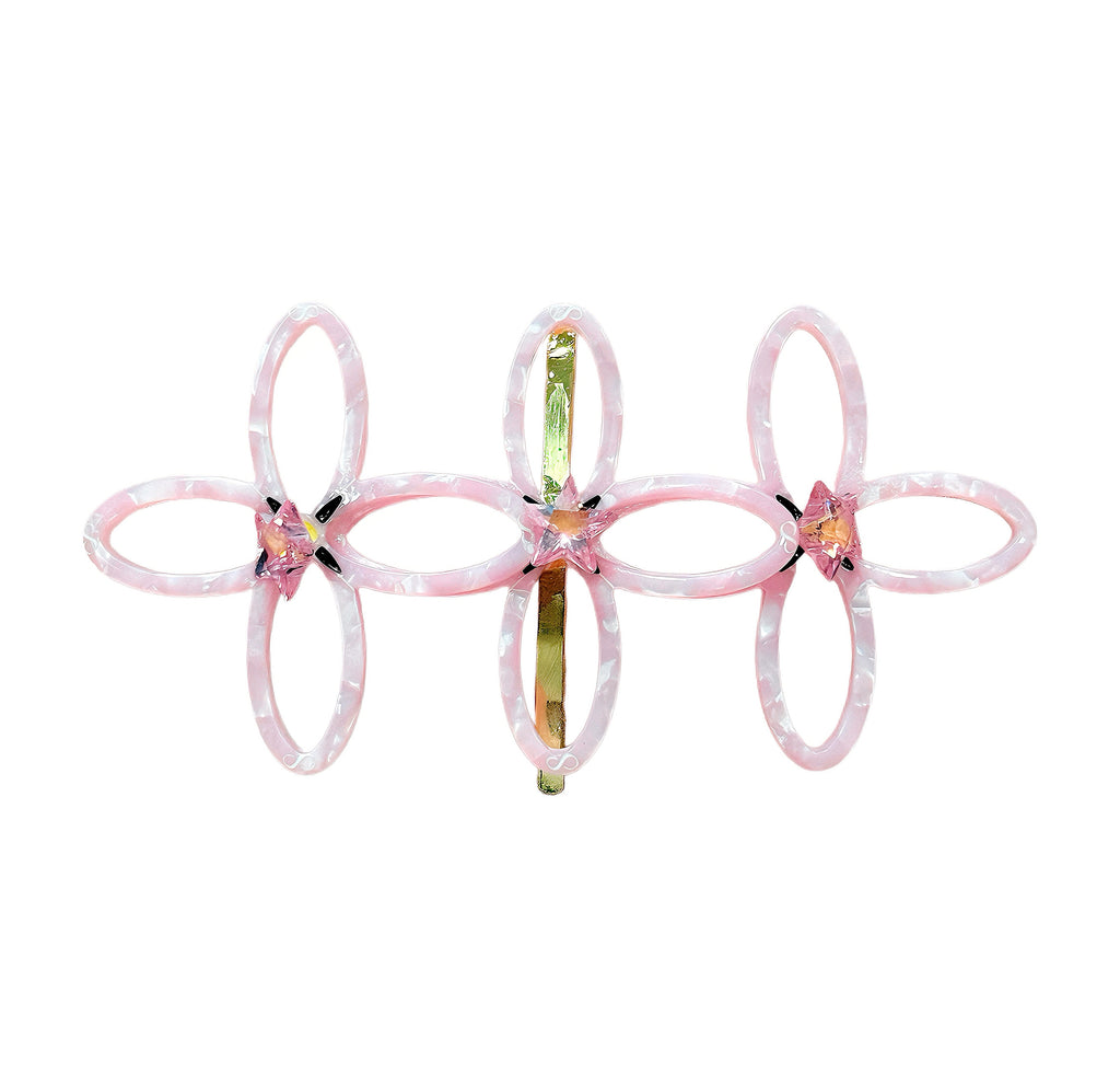 Teliya Power Bloom Pink Floral Hair Clip