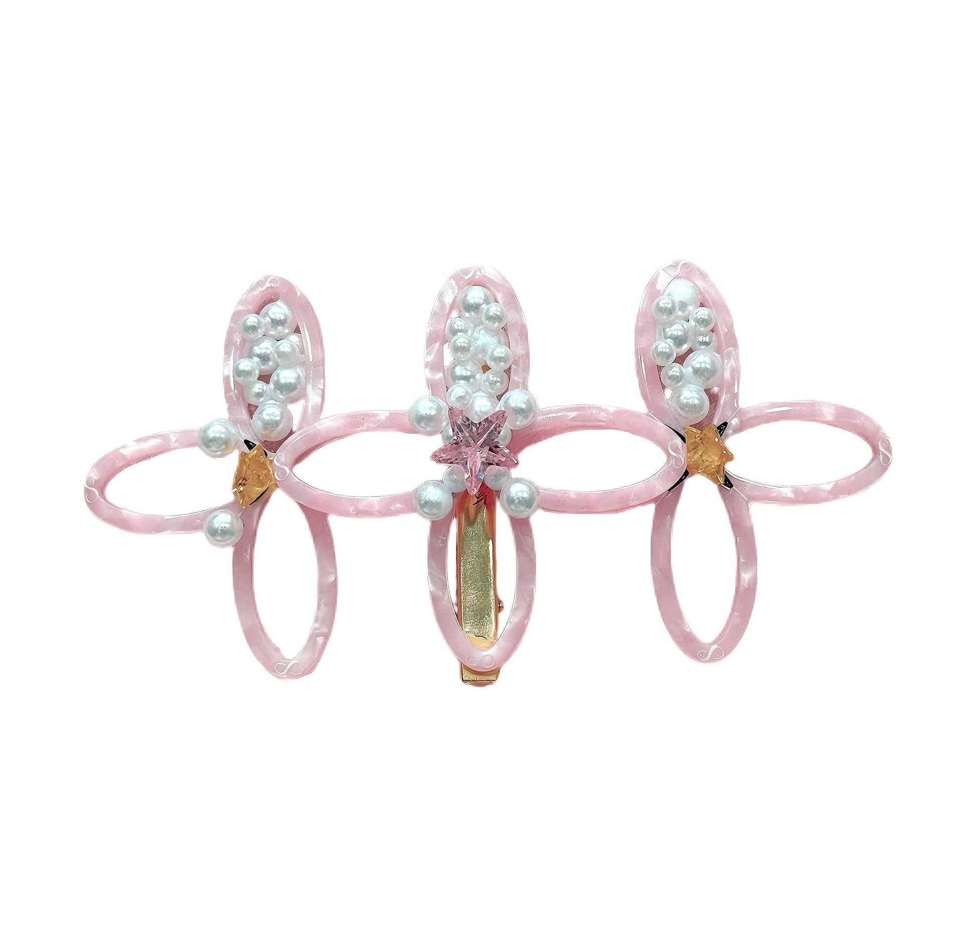 Teliya Power Bloom Pink Floral Hair Clip