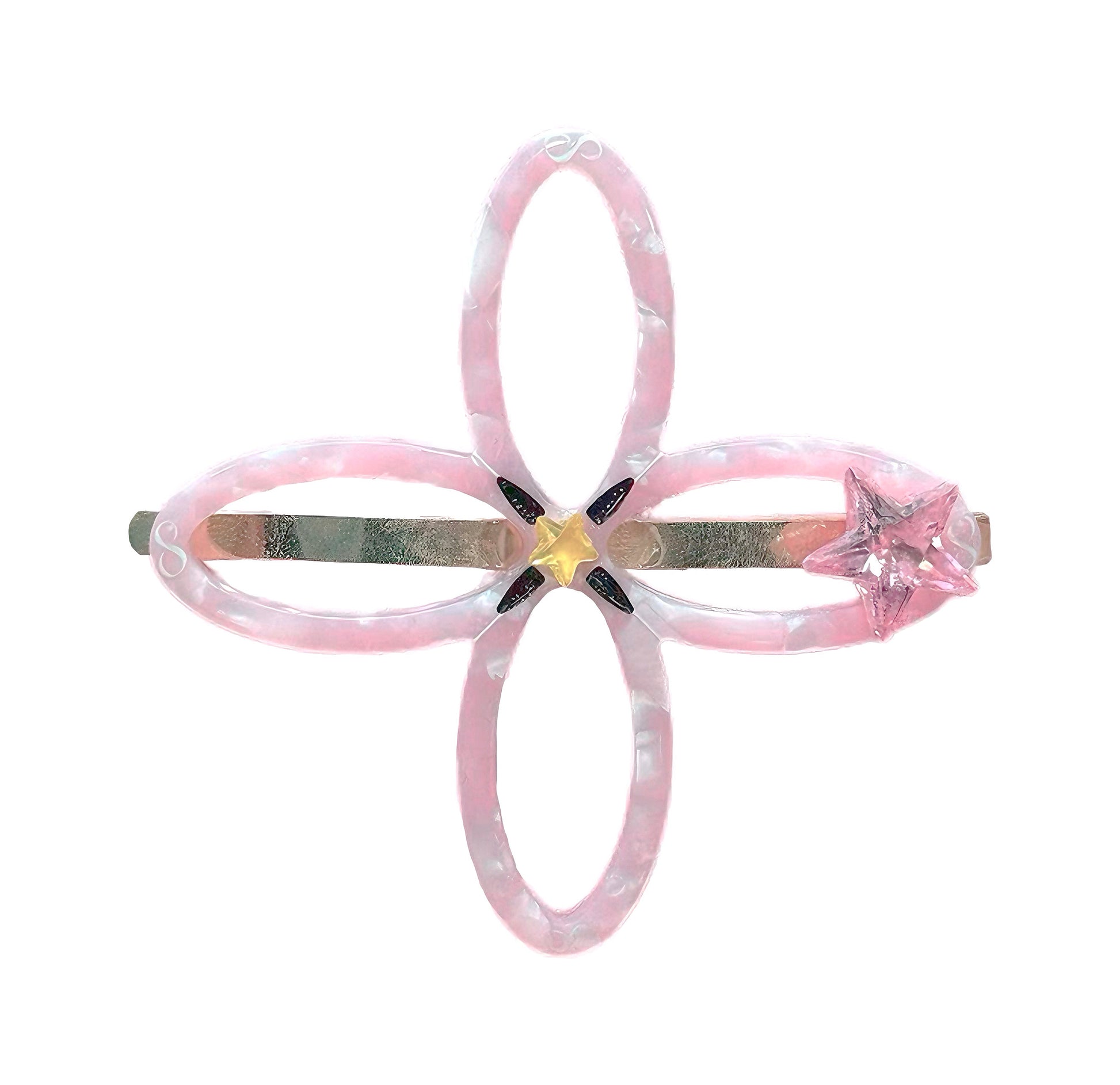 Teliya Power Bloom Pink Floral Hair Clip