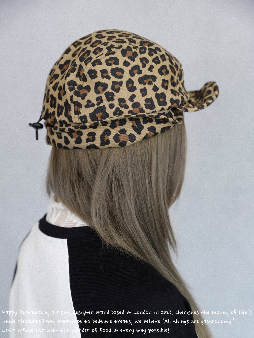 Happy Restaurant | Leopard Print Denim "Shape-Shifter" Cap