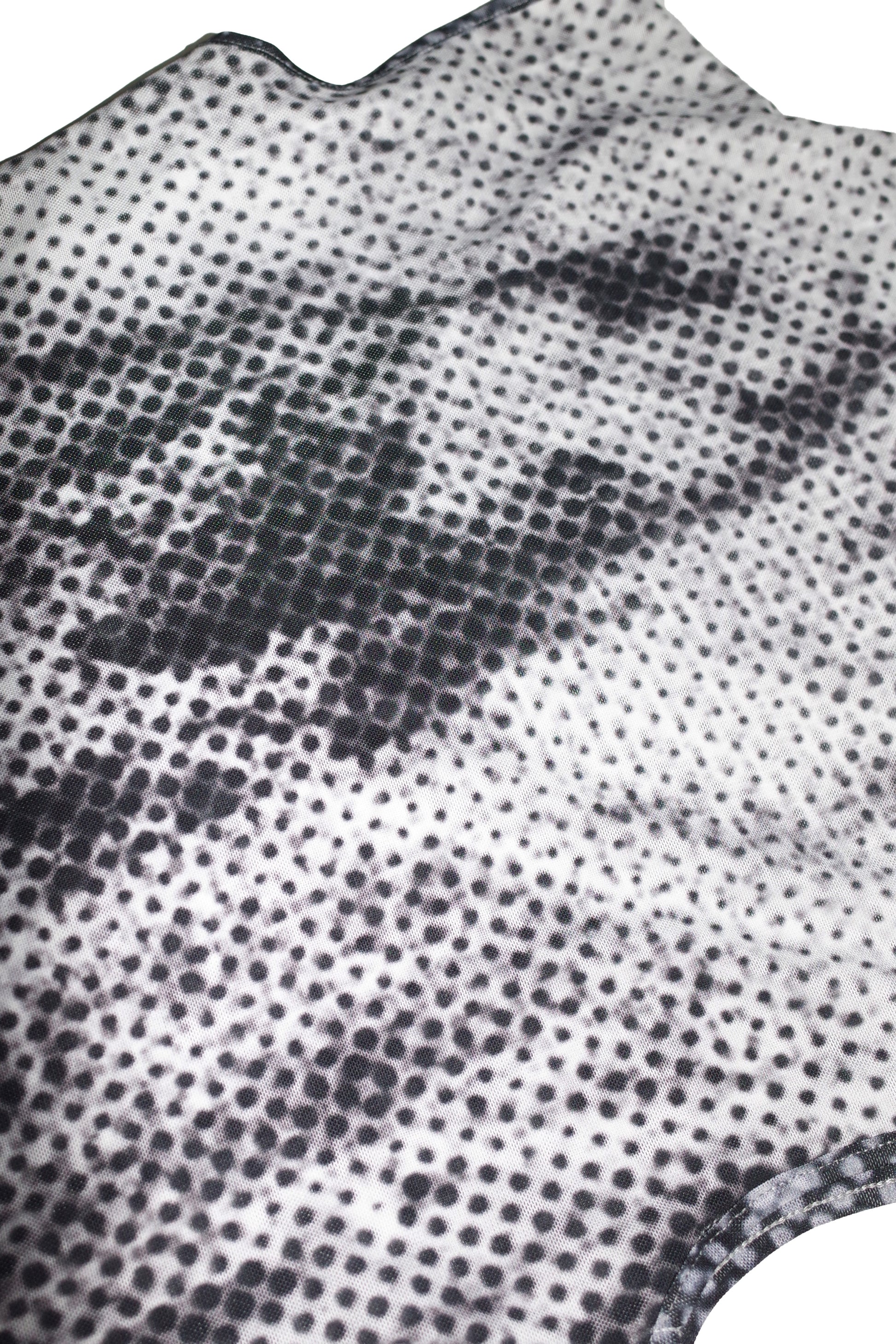 Nedenal Ex-Voto Skeletal Structure Ruched Mesh Dress