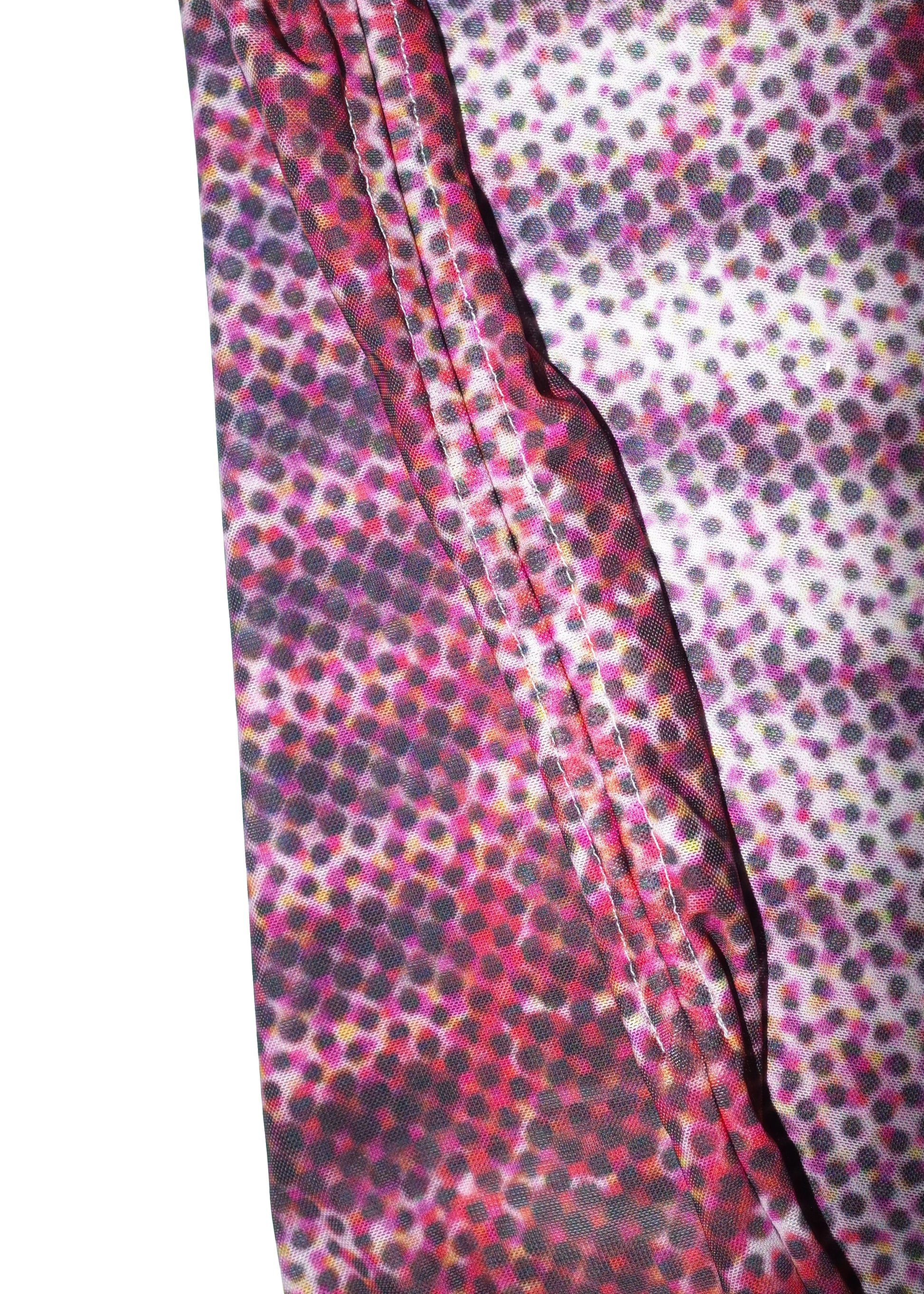 Nedenal Ex-Voto Skeletal Structure Ruched Mesh Dress