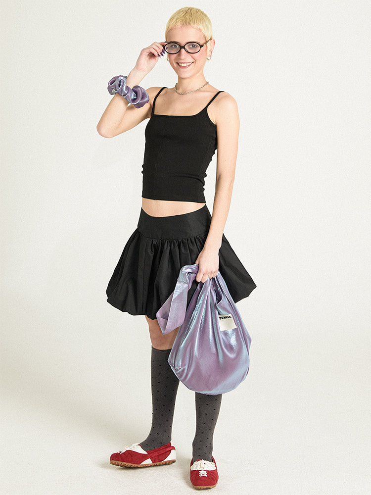 TENERA Plant-Based Satin Ballerina Shoulder Tote Bag