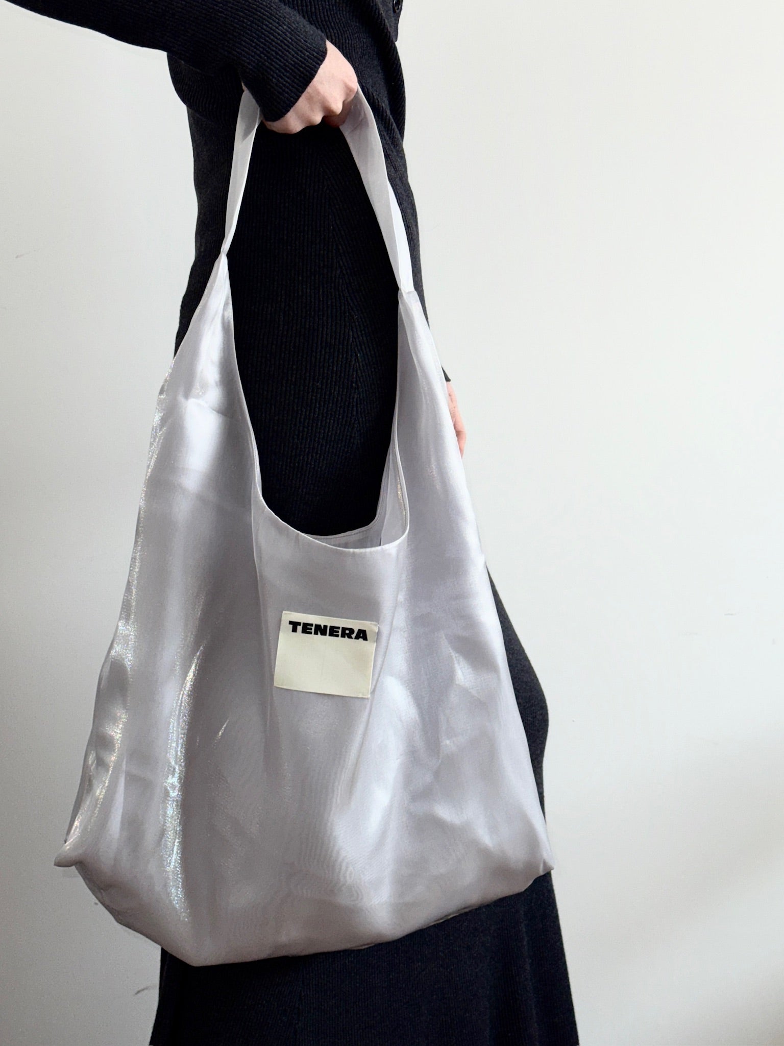 TENERA Plant-Based Satin Ballerina Shoulder Tote Bag