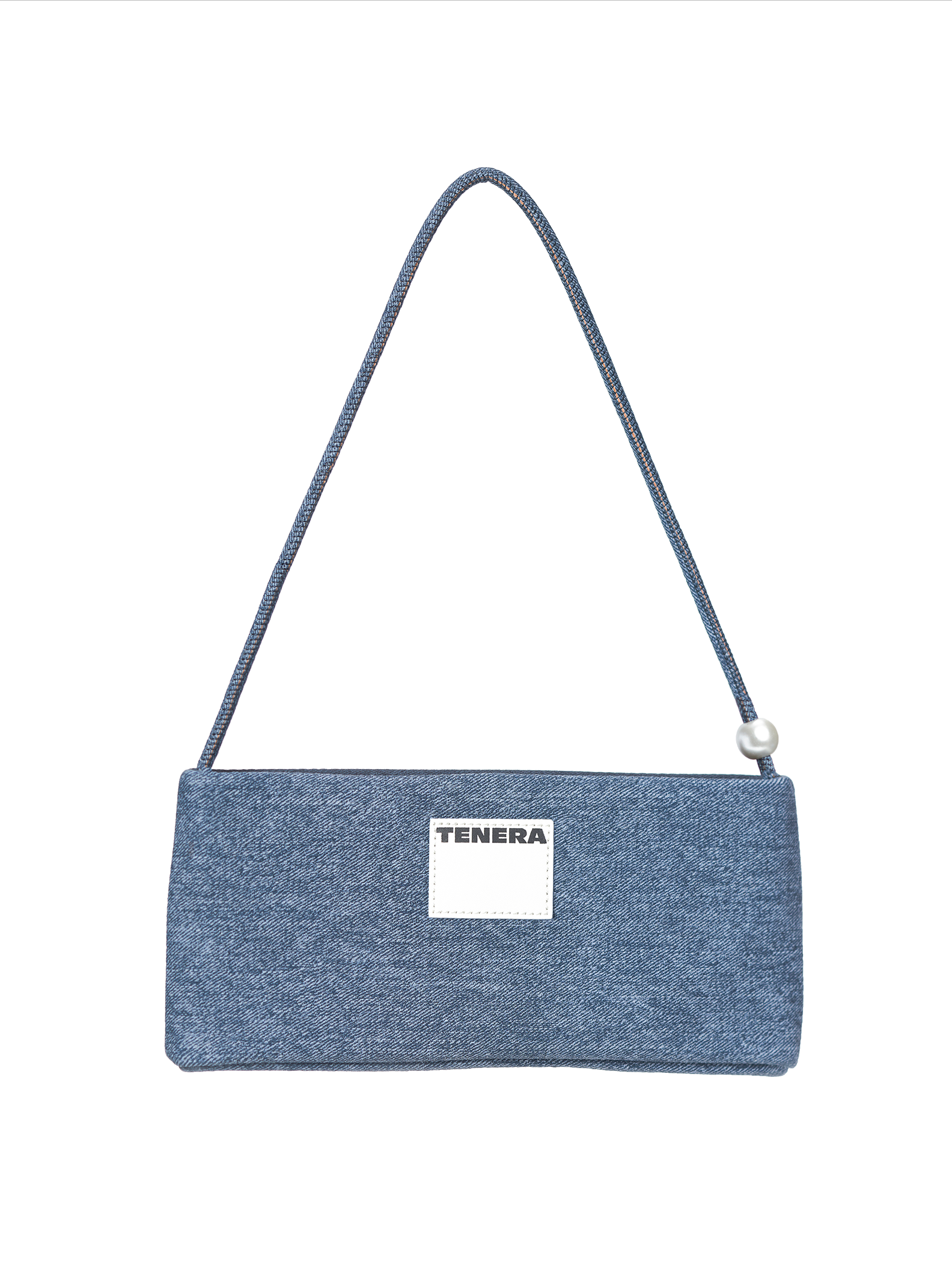 TENERA Sustainable Pearl-Detail Shoulder Bag — Minimalist Underarm Bag