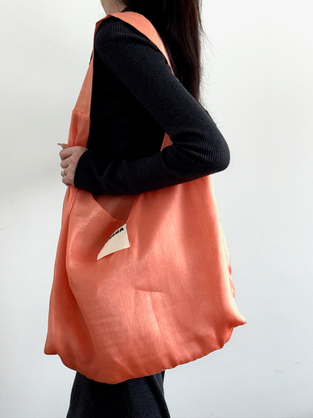 TENERA Plant-Based Satin Ballerina Shoulder Tote Bag