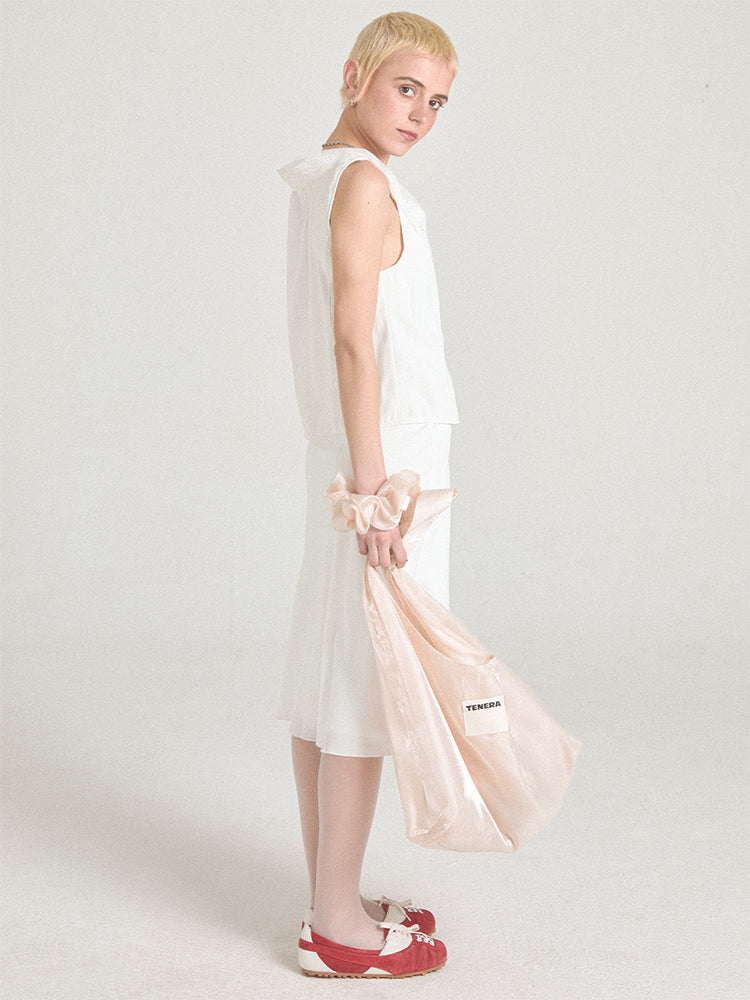 TENERA Plant-Based Satin Ballerina Shoulder Tote Bag