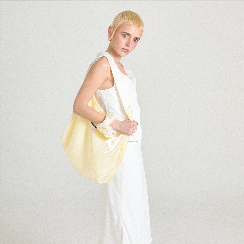 TENERA Plant-Based Satin Ballerina Shoulder Tote Bag