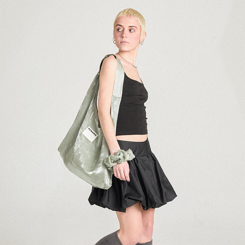 TENERA Plant-Based Satin Ballerina Shoulder Tote Bag