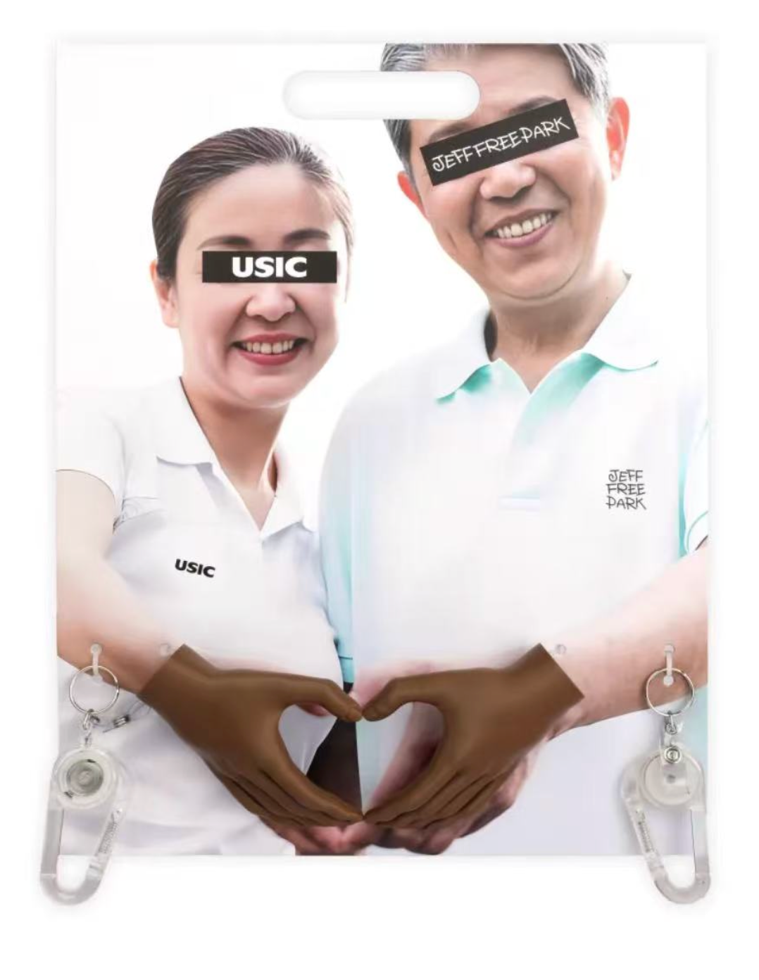 USIC x Jeff Free Park Heart Hands Lighter Keychain (2 Colors)